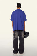 Cool-Touch Quick-Drying Graphic T-Shirt in Blue - back product view