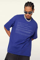Cool-Touch Quick-Drying Graphic T-Shirt in Blue - front product view