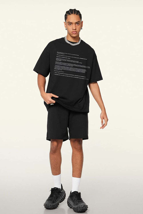 Cool-Touch Quick-Drying Graphic T-Shirt in Metallic Black - front product view