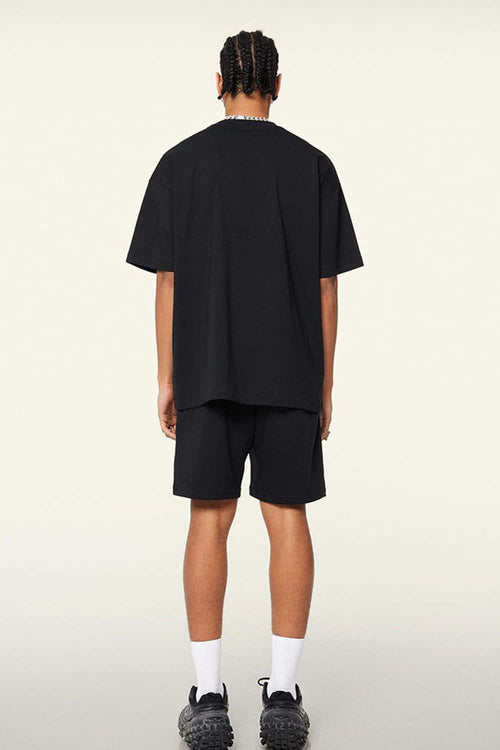 Cool-Touch Quick-Drying Graphic T-Shirt in Metallic Black - back product view