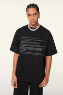 Cool-Touch Quick-Drying Graphic T-Shirt in Metallic Black - front product view
