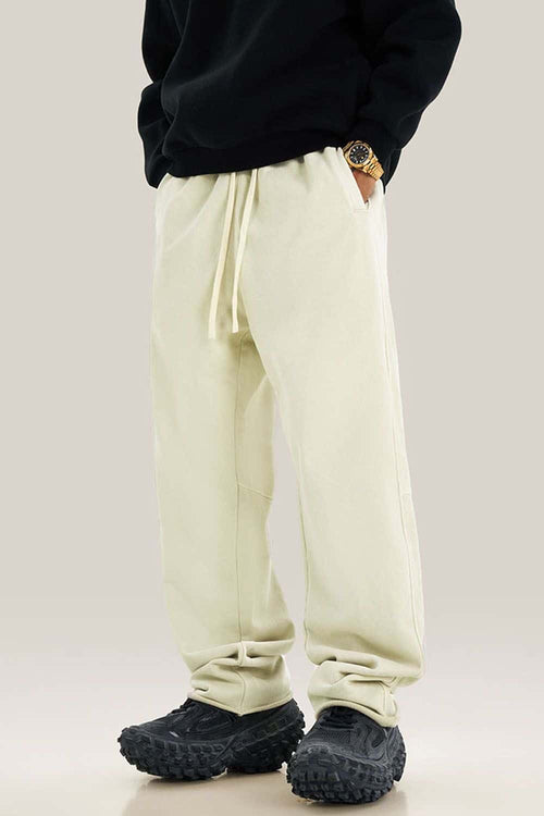 Heavyweight Washed Sweatpants - Gray Apricot