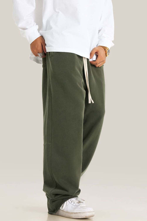 Heavyweight Washed Sweatpants - Military Green