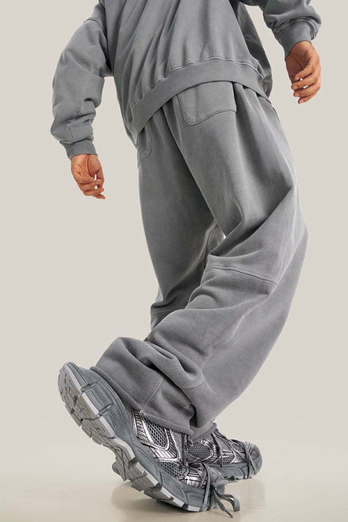 Heavyweight Washed Sweatpants - Medium Gray