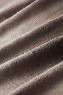 Washed Drop-Shoulder Long-Sleeve Cotton T-Shirt in Coffee - fabric texture close-up