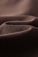 Washed Drop-Shoulder Long-Sleeve Cotton T-Shirt in Coffee - fabric texture close-up
