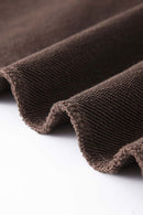 Contrast Stripe Raglan Hoodie - Chocolate