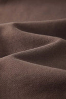 Contrast Stripe Raglan Hoodie - Chocolate