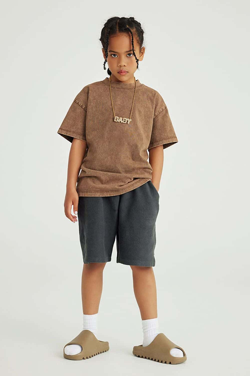 Kids' High Street Washed Split-Hem Shorts