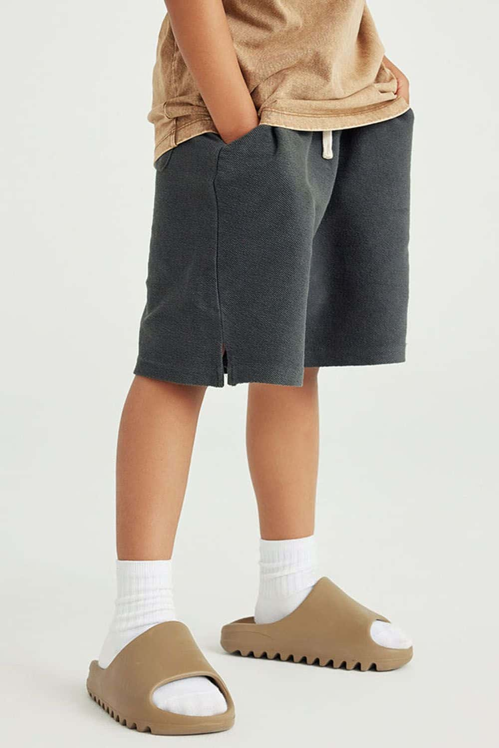 Kids' High Street Washed Split-Hem Shorts