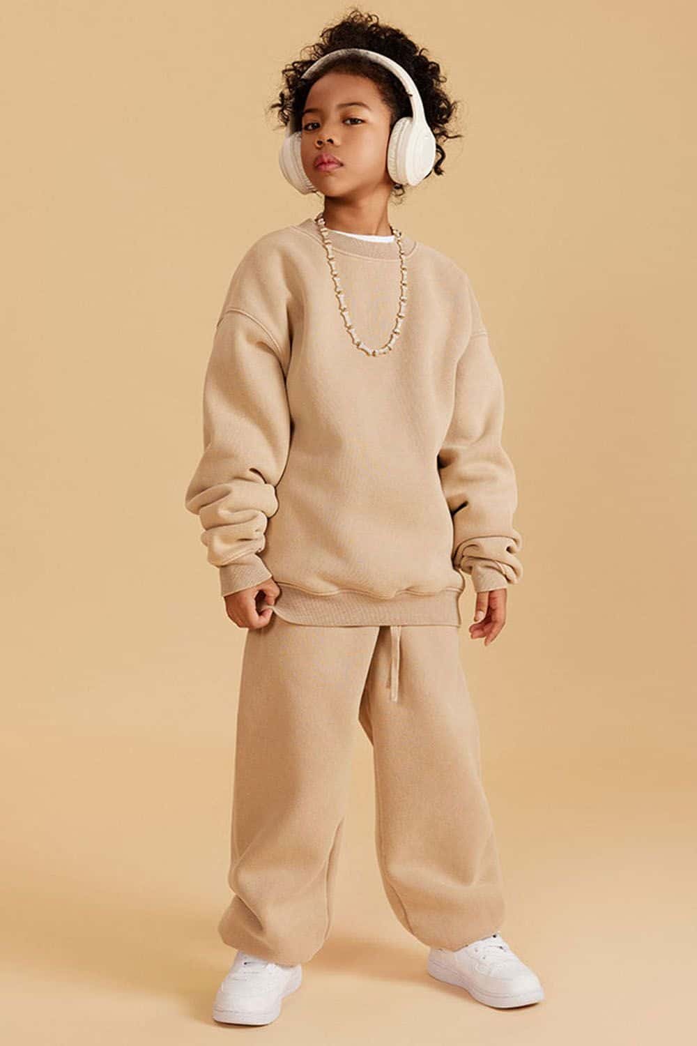 Kids' Heavyweight Washed Fleece-Lined Crew Neck Sweatshirt