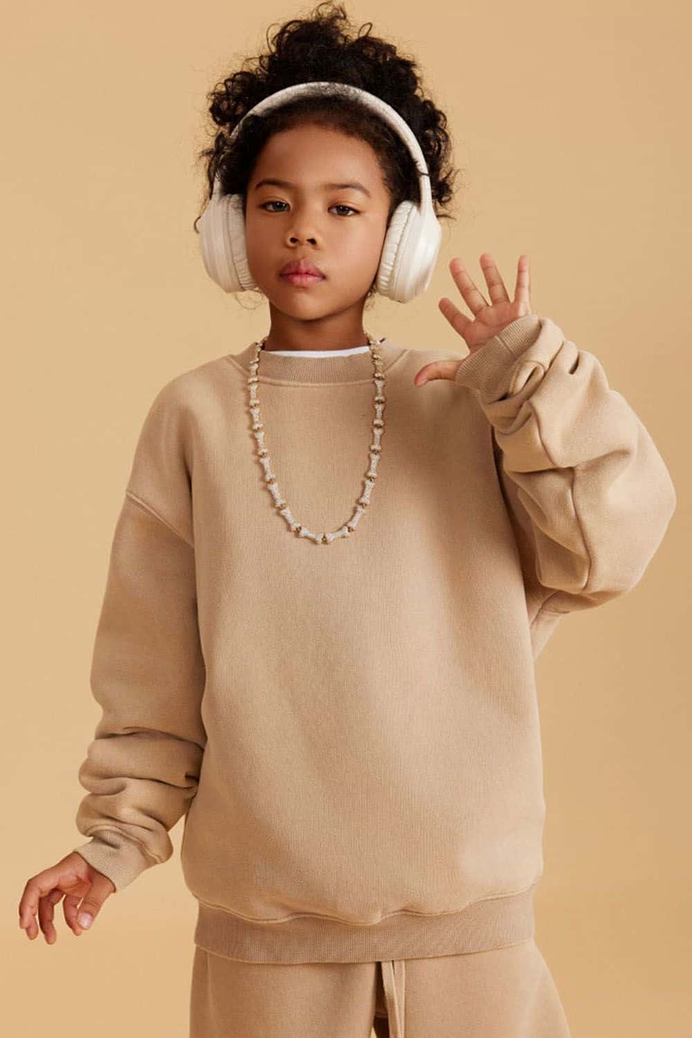 Kids' Heavyweight Washed Fleece-Lined Crew Neck Sweatshirt