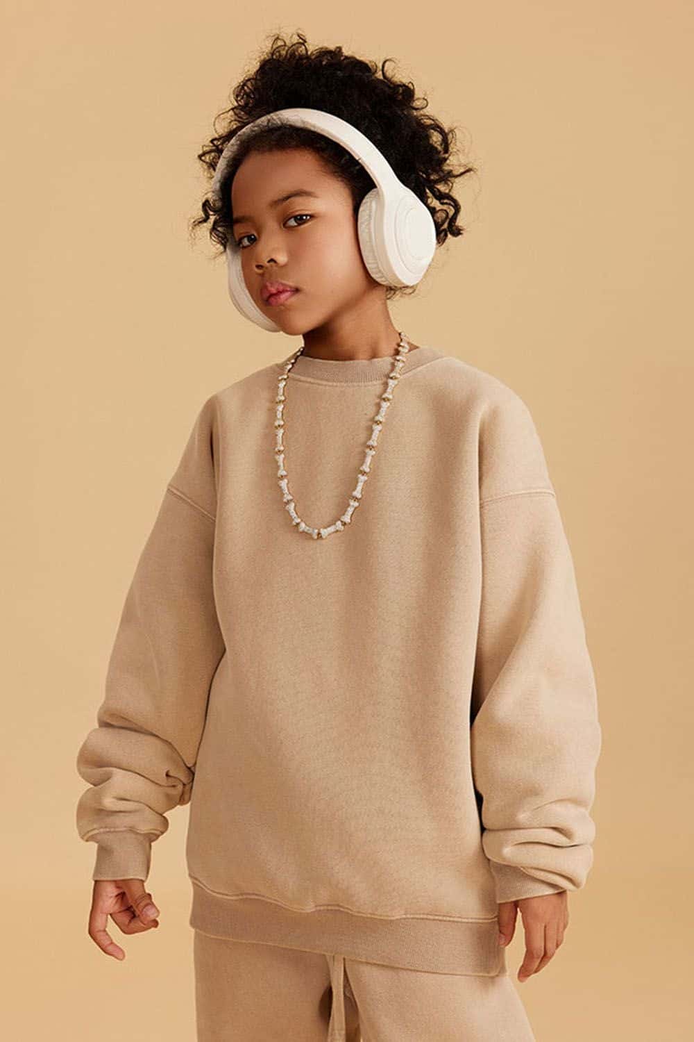 Kids' Heavyweight Washed Fleece-Lined Crew Neck Sweatshirt