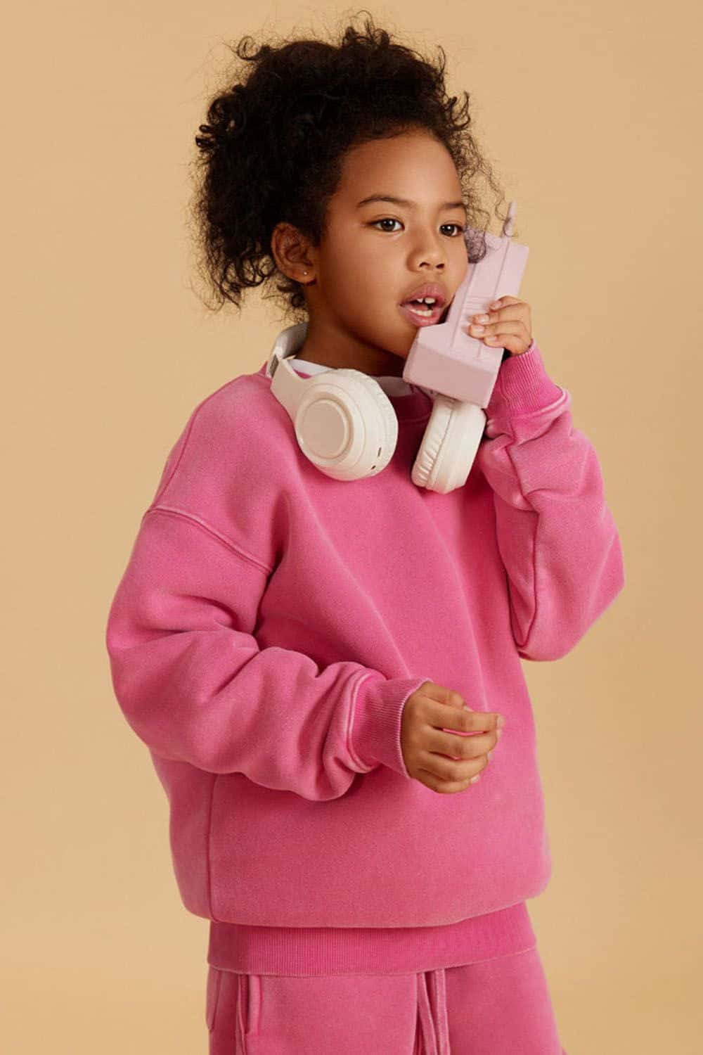 Kids' Heavyweight Washed Fleece-Lined Crew Neck Sweatshirt