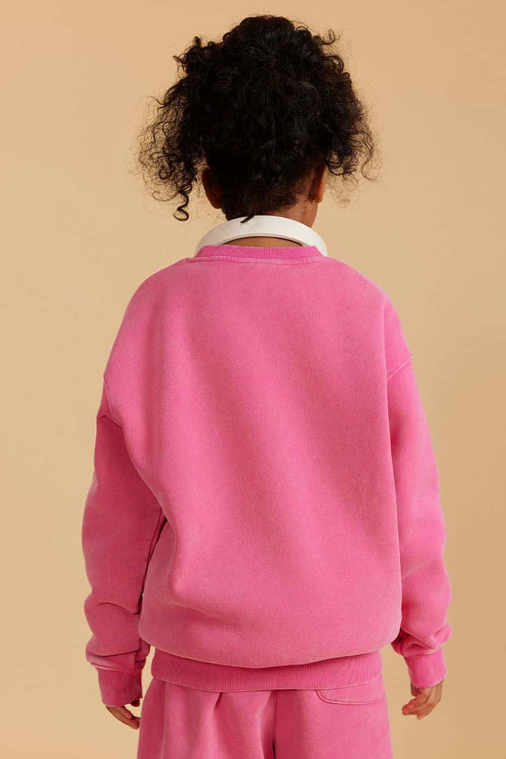 Kids' Heavyweight Washed Fleece-Lined Crew Neck Sweatshirt