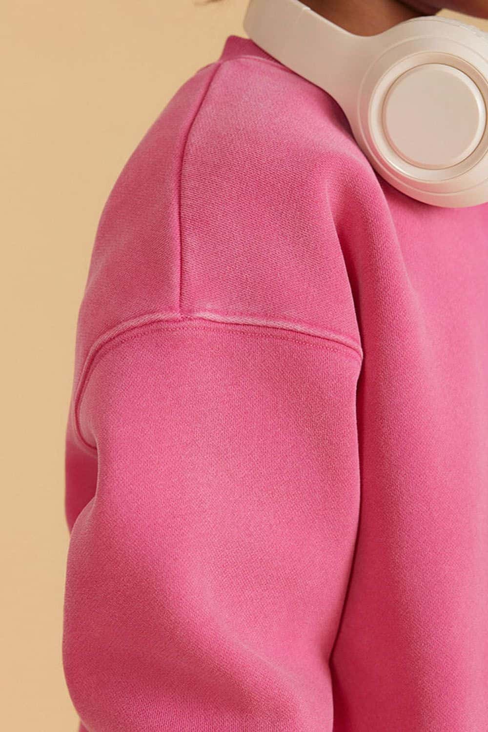 Kids' Heavyweight Washed Fleece-Lined Crew Neck Sweatshirt