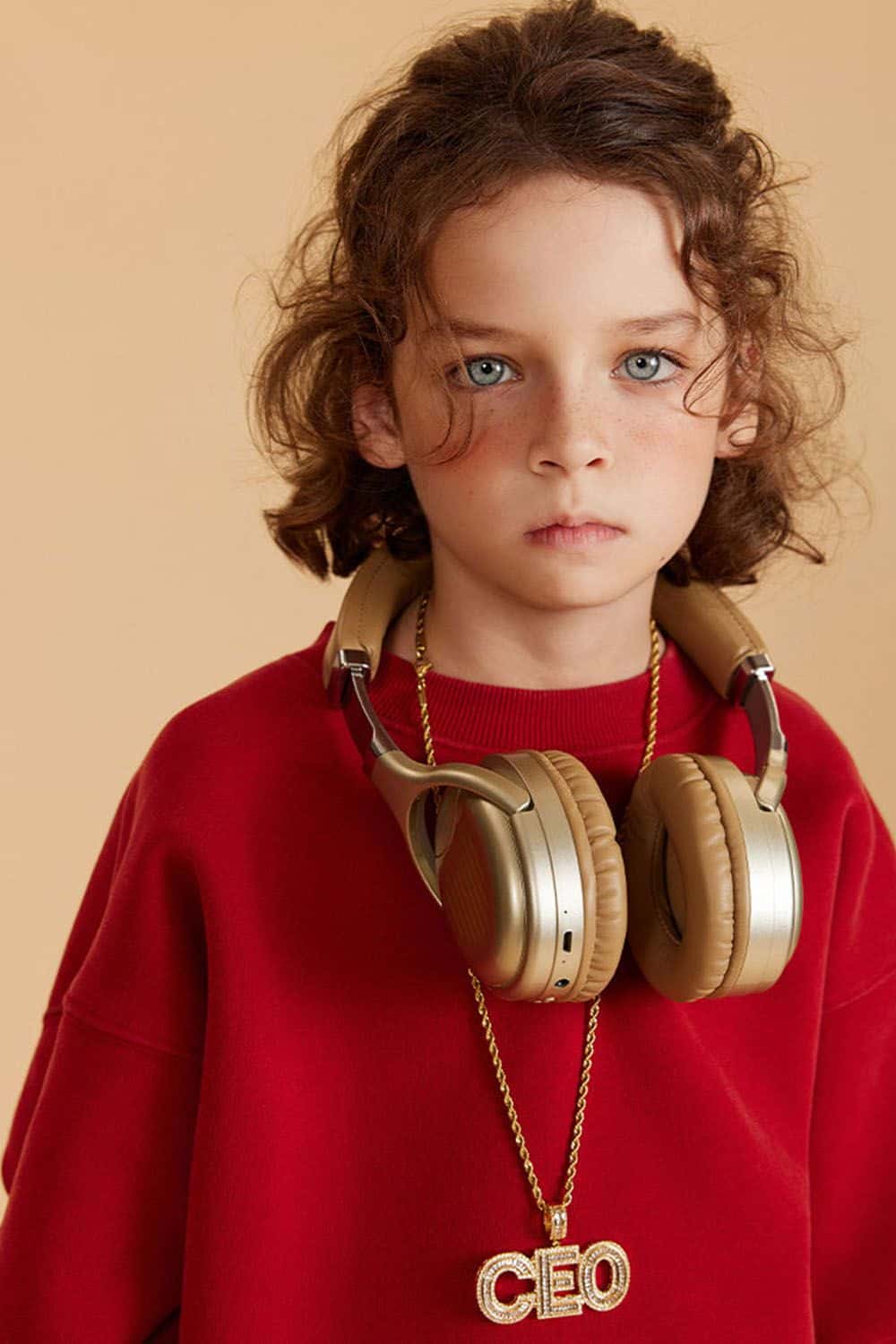 Kids' Heavyweight Washed Fleece-Lined Crew Neck Sweatshirt