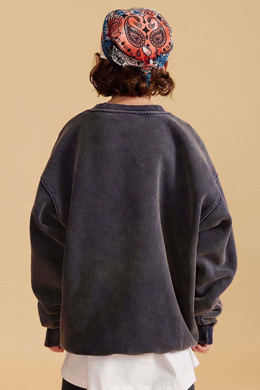 Kids' Heavyweight Washed Fleece-Lined Crew Neck Sweatshirt
