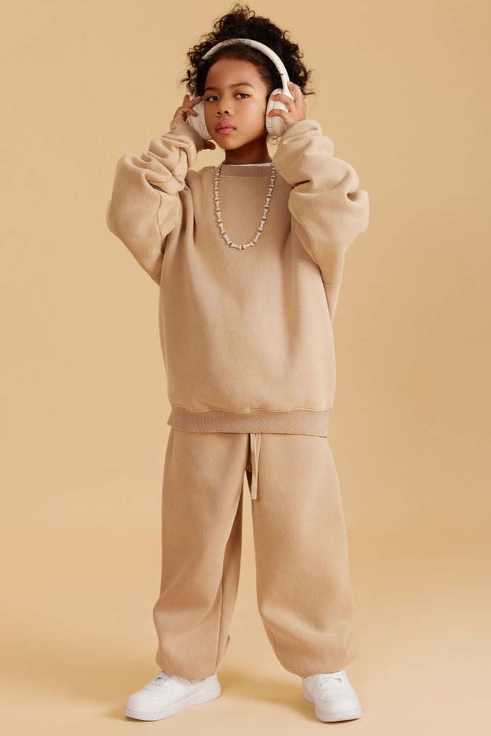 Kids' Heavyweight Washed Fleece-Lined Crew Neck Sweatshirt