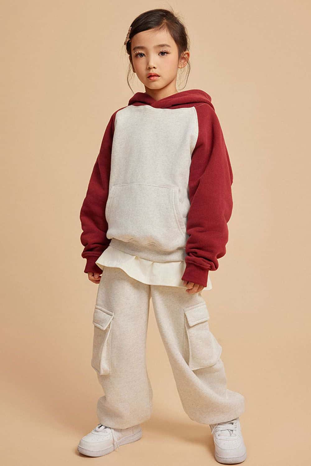 Kids' Color Block Fleece-Lined Hoodie