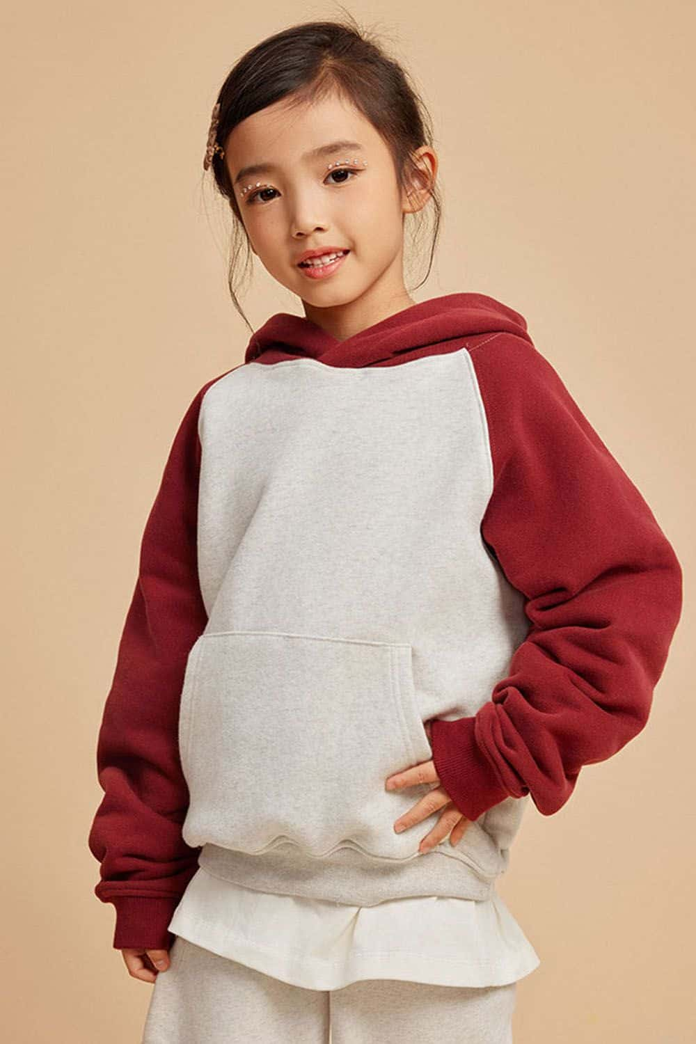 Kids' Color Block Fleece-Lined Hoodie