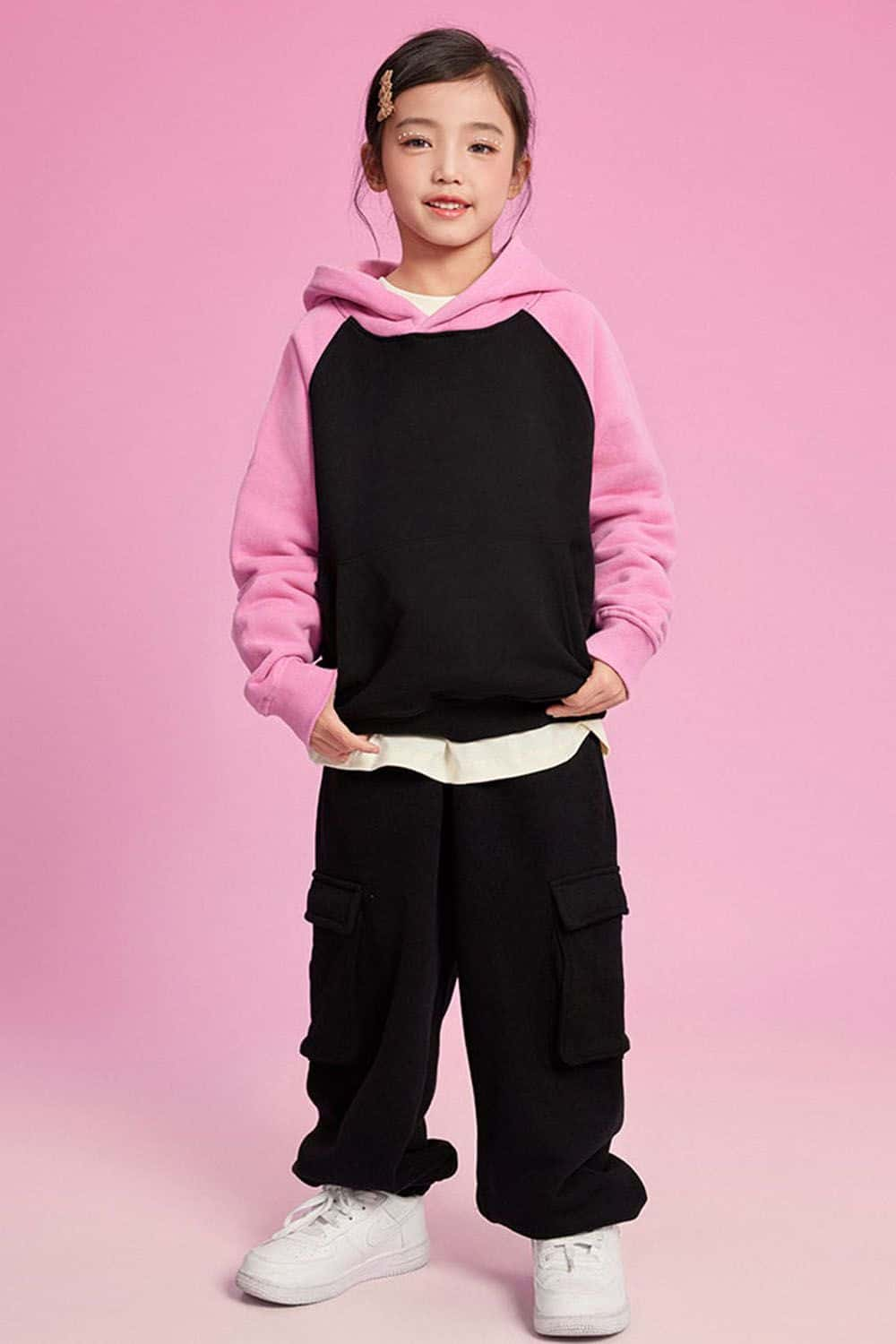 Kids' Color Block Fleece-Lined Hoodie