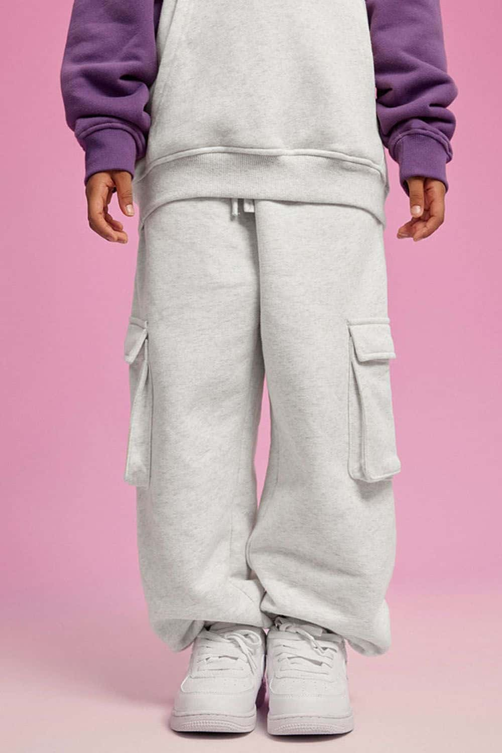 Kids' Thick Fleece-Lined Multi-Pocket Cargo Pants