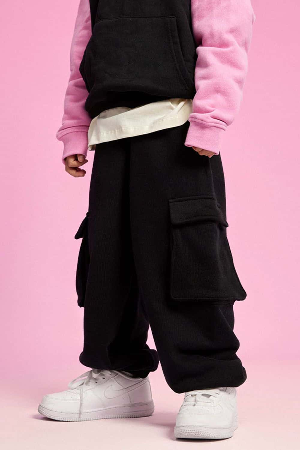 Kids' Thick Fleece-Lined Multi-Pocket Cargo Pants