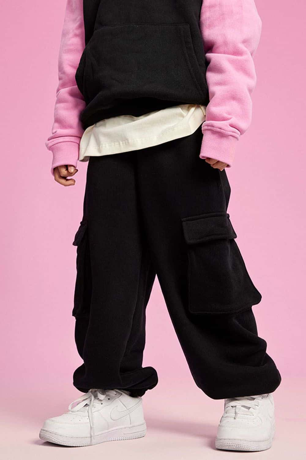 Kids' Thick Fleece-Lined Multi-Pocket Cargo Pants