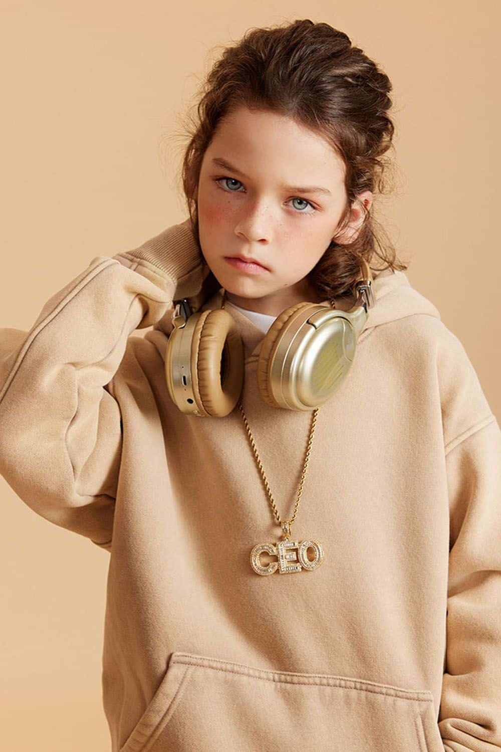 Kids' Casual Washed Fleece-Lined Hoodie