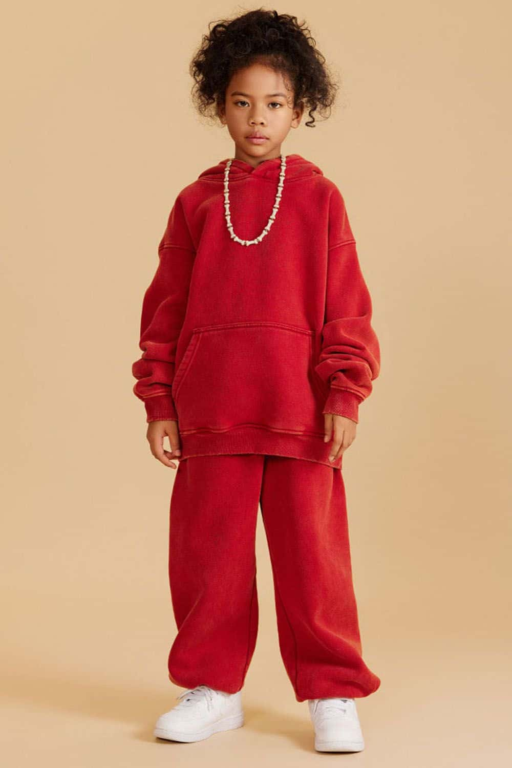 Kids' Casual Washed Fleece-Lined Hoodie