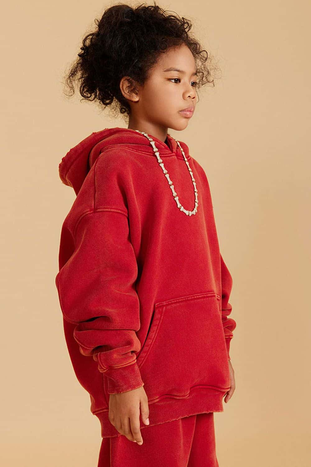 Kids' Casual Washed Fleece-Lined Hoodie