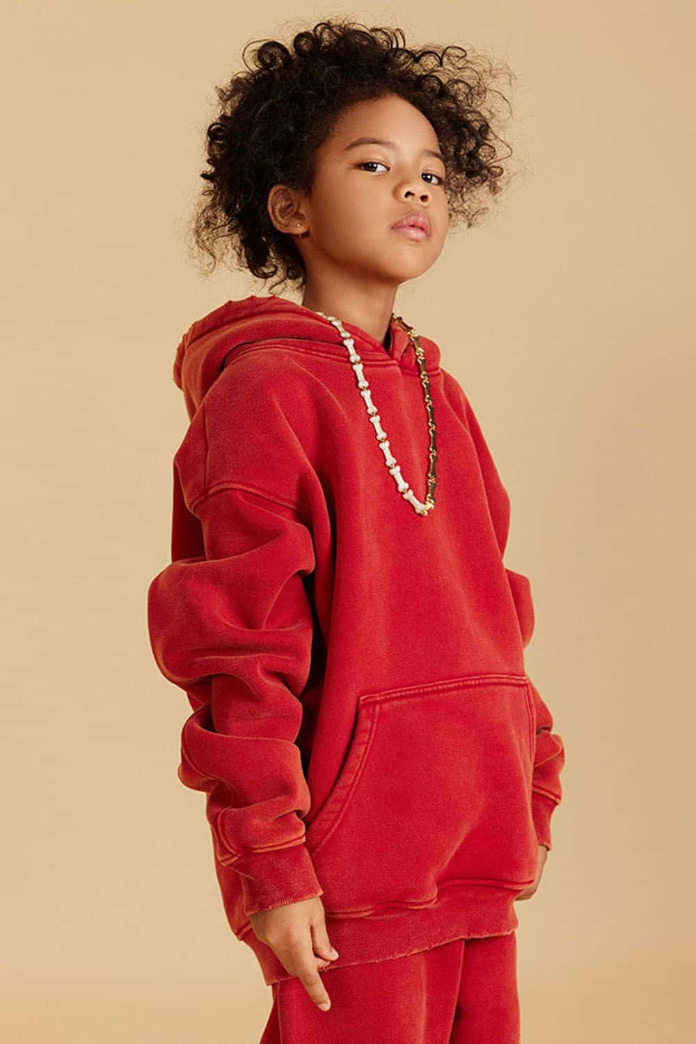 Kids' Casual Washed Fleece-Lined Hoodie