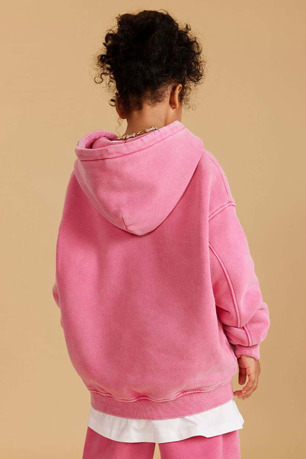 Kids' Casual Washed Fleece-Lined Hoodie