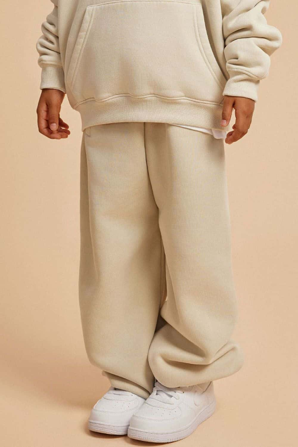 Kids' Washed Thick Fleece-Lined Hip-Hop Style Loose Pants