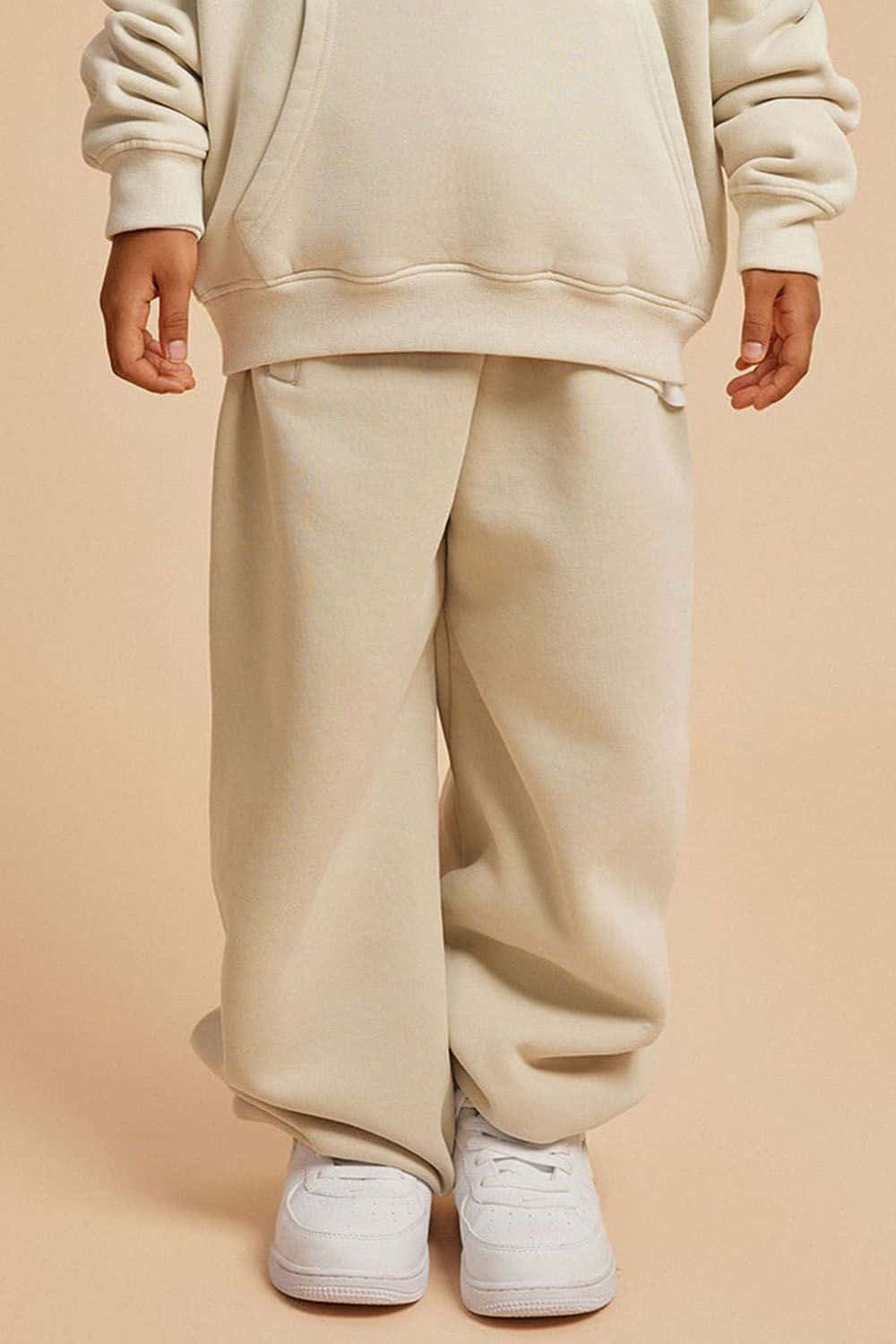 Kids' Washed Thick Fleece-Lined Hip-Hop Style Loose Pants