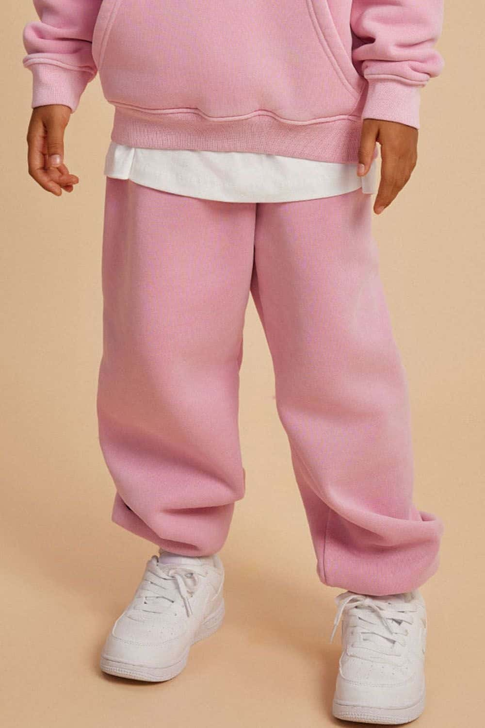 Kids' Washed Thick Fleece-Lined Hip-Hop Style Loose Pants