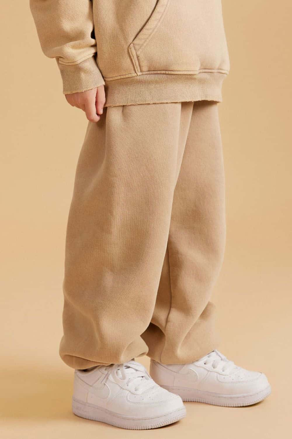 Boys' Washed Fleece-Lined Jogger Pants with Elastic Cuffs