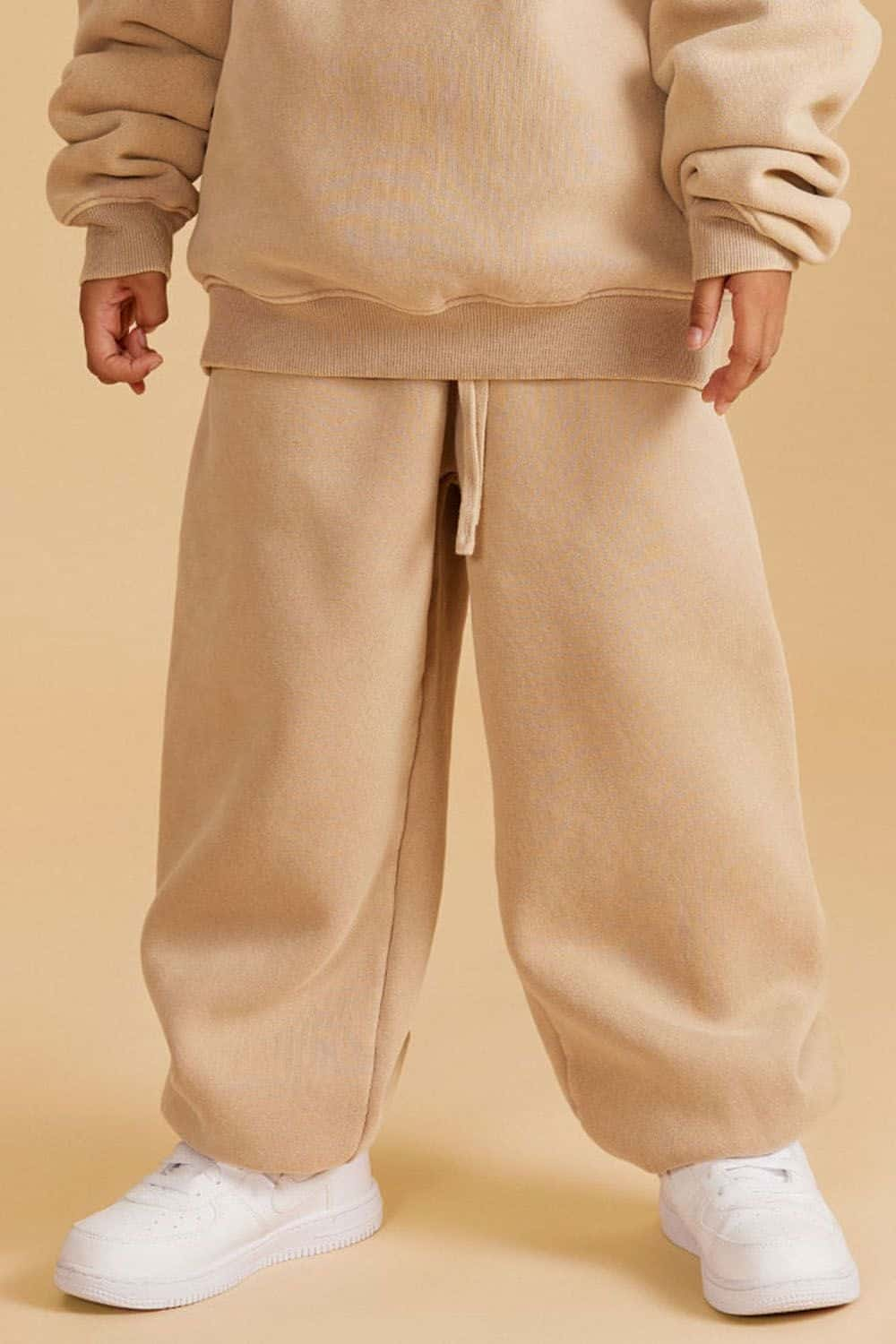 Boys' Washed Fleece-Lined Jogger Pants with Elastic Cuffs