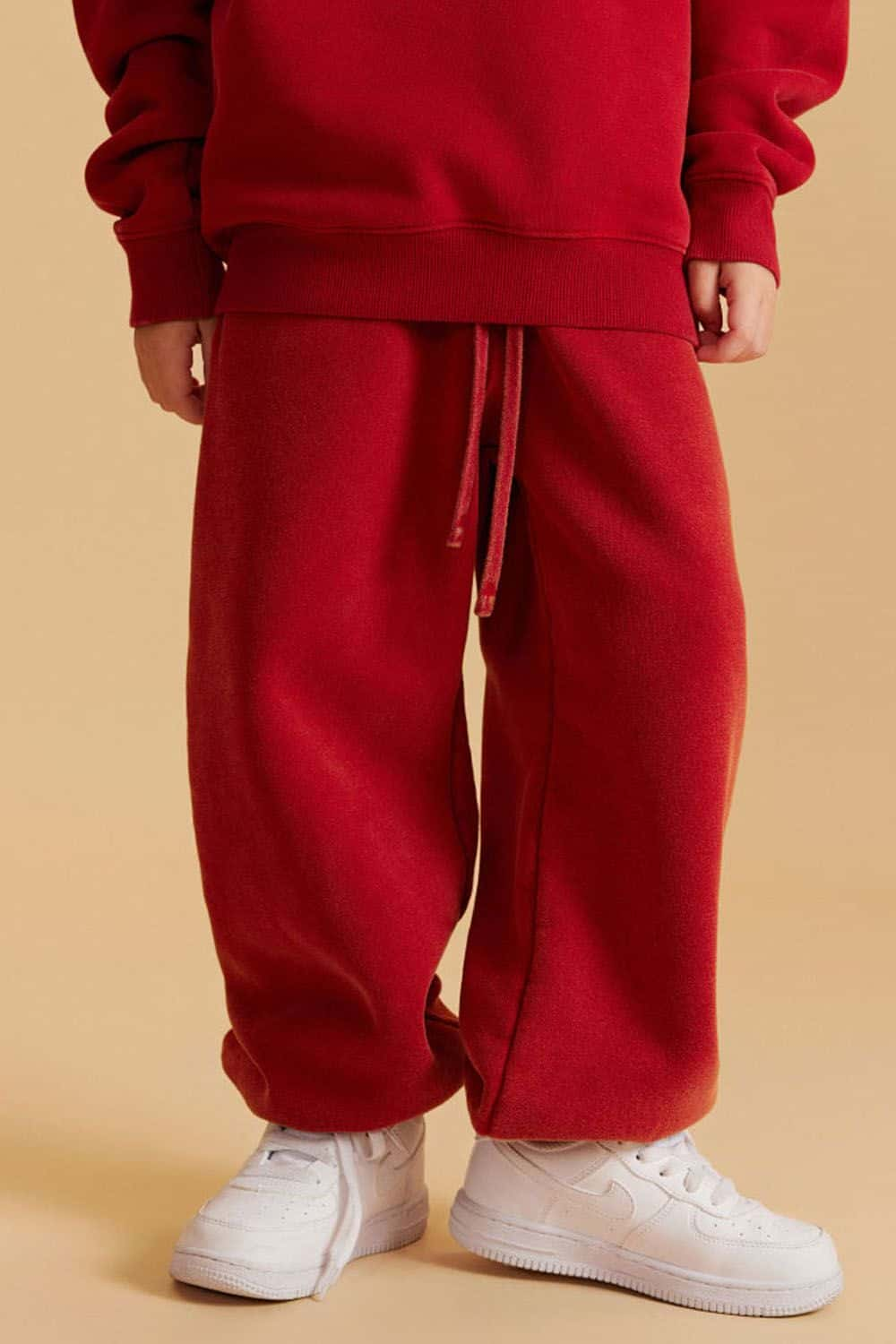 Boys' Washed Fleece-Lined Jogger Pants with Elastic Cuffs