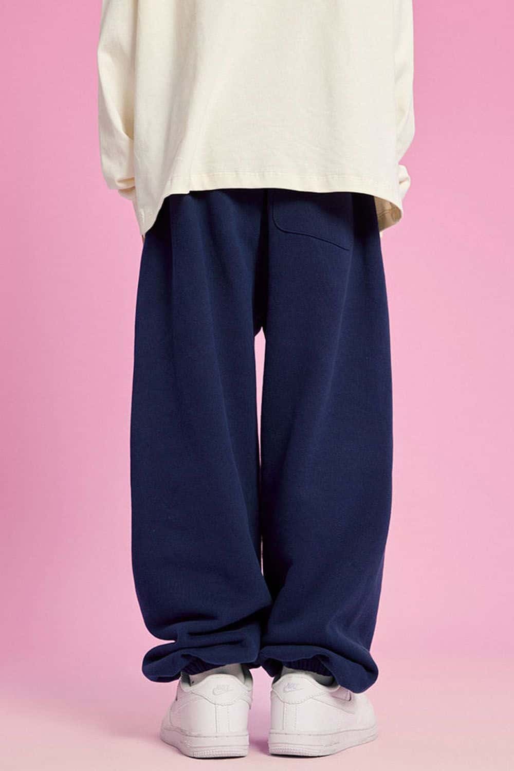 Kids' Warm Fleece-Lined Jogger Pants with Elastic Cuffs