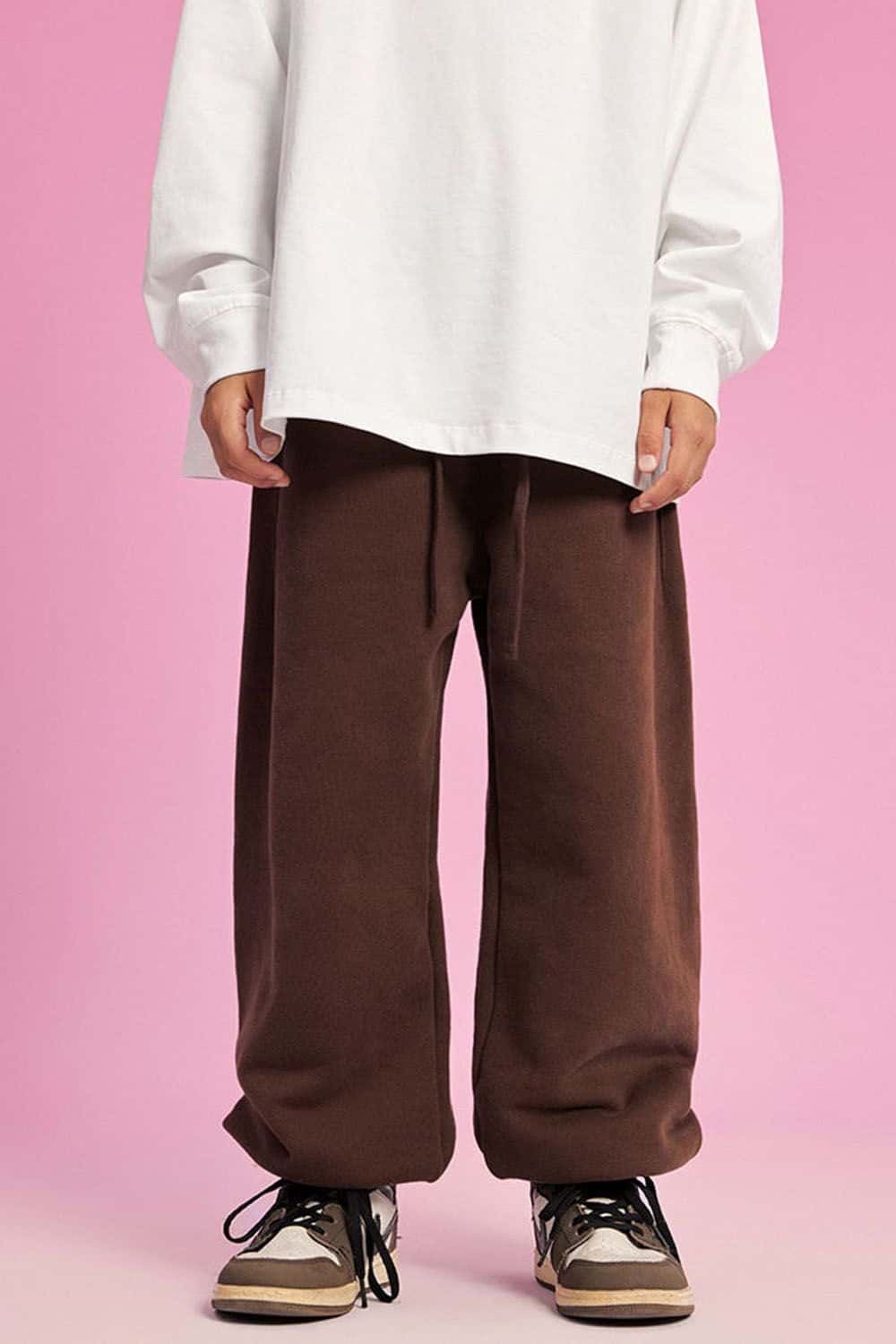 Kids' Warm Fleece-Lined Jogger Pants with Elastic Cuffs