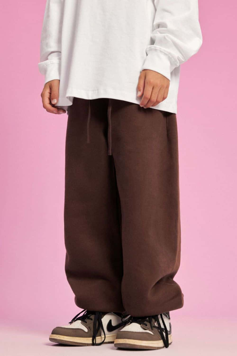 Kids' Warm Fleece-Lined Jogger Pants with Elastic Cuffs