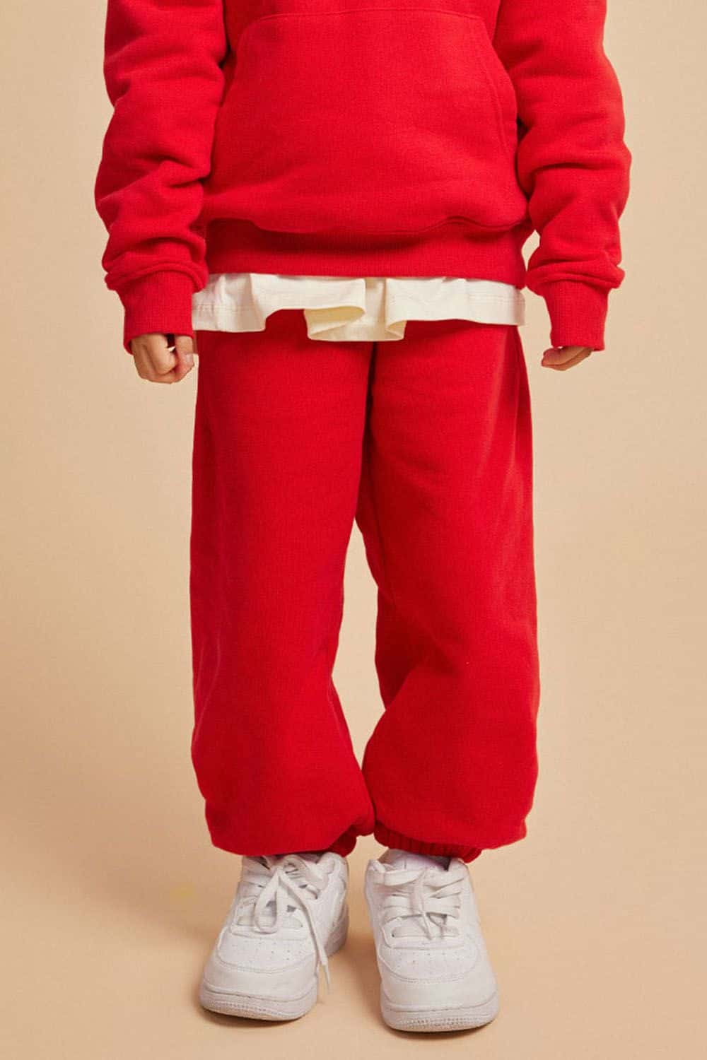 Kids' Warm Fleece-Lined Jogger Pants with Elastic Cuffs