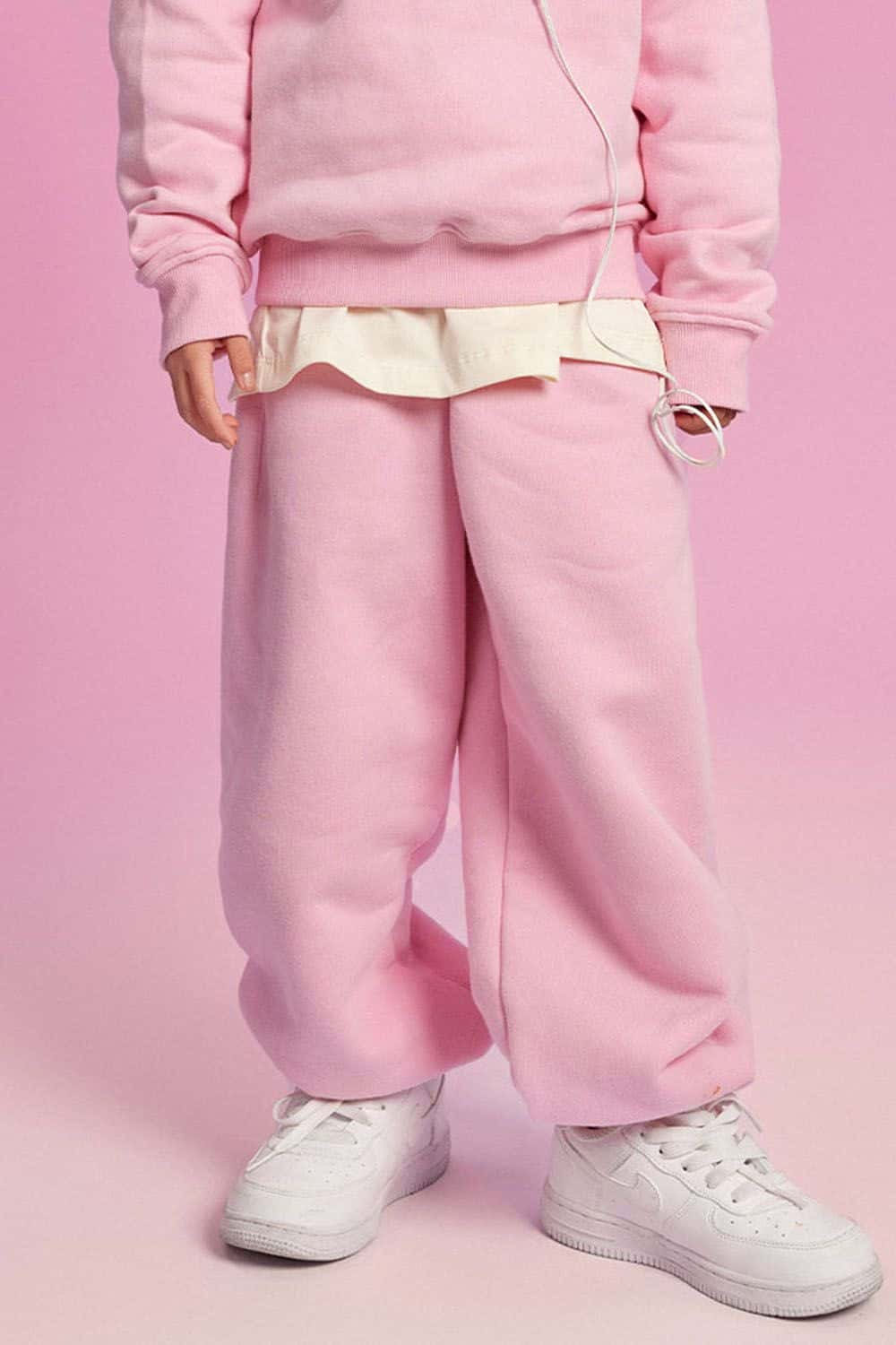 Kids' Warm Fleece-Lined Jogger Pants with Elastic Cuffs