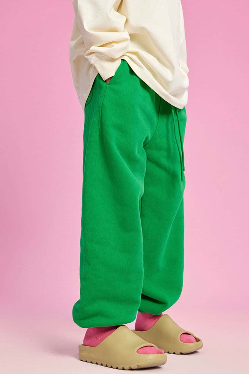 Kids' Warm Fleece-Lined Jogger Pants with Elastic Cuffs