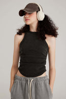Ruched Cropped Tank - Snowflake Wash