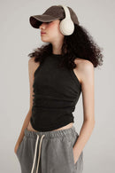 Ruched Cropped Tank - Snowflake Wash