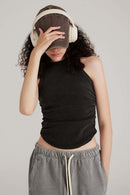 Ruched Cropped Tank - Snowflake Wash