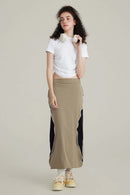 Premium Ruched Waist Active Tee - White